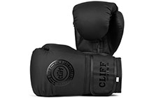 cf-1-bk-10 Перчатки бокс CLIFF (FLEX), ПУ, 10 унц., черный