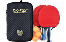 cf-okfox Набор наст.теннис OK FOX (2 рак.+3 мяч.) 5 зв., в чехле