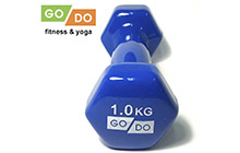godo-31552-bl Гантели виниловые 1,0 кг x 2 шт, GO DO (синий)