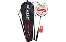 wish-pu-216-v Набор для бадминтона WISH Steeltec 216 (2 ракетки, 2 волана, чехол)