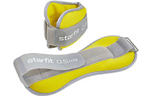 wt-502-0,5 Утяжелители STARFIT (неопрен) 0,5 кг x 2 шт, желтый/серый